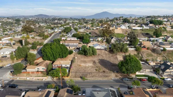 an aerial view of multiple house