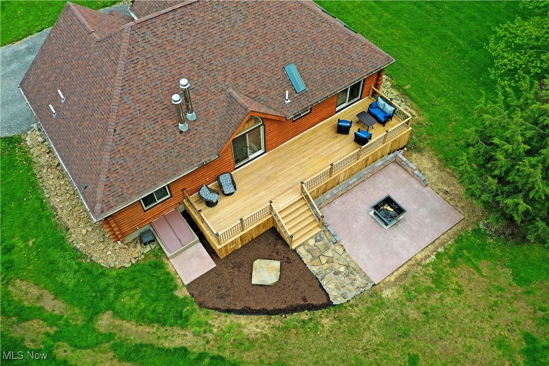 2907 Bushnell Campbell Road Fowler, OH 44418 - Photo 4 of 49 Aerial view of property and back deck
