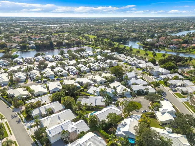 an aerial view of multiple house