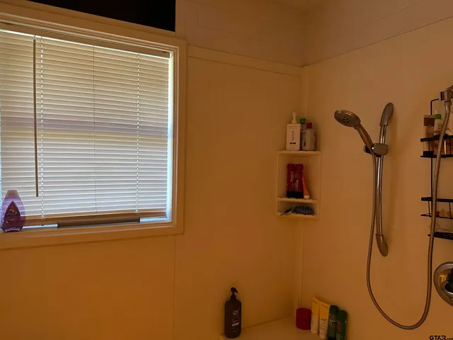 a view of a bathroom with a shower