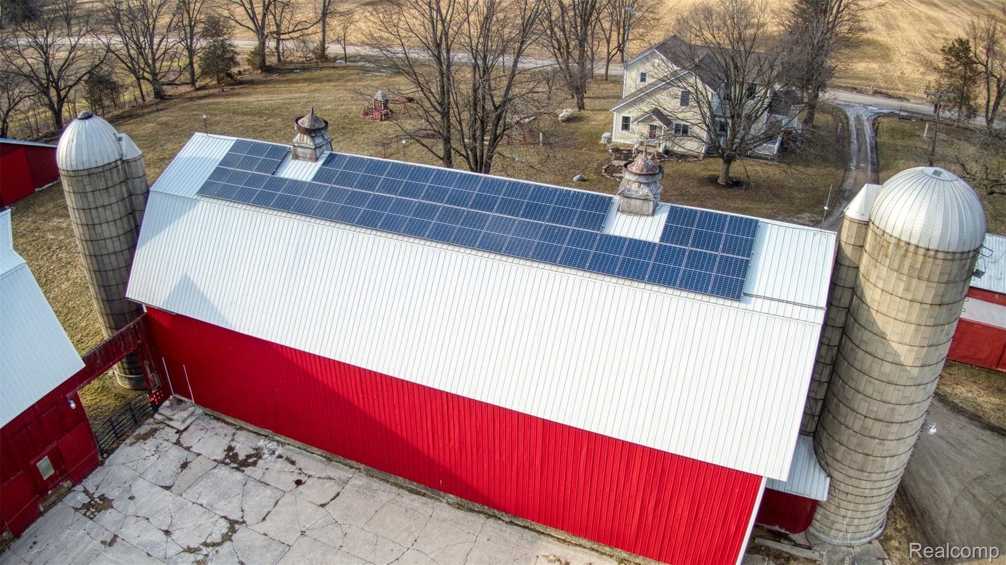 9503 Lahring Road Gaines, MI 48436 - Photo 51 of 78 ROOF TOP OF FRONT BARN WITH SOLAR PANAL VIEW