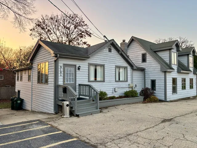a view of a house with a patio