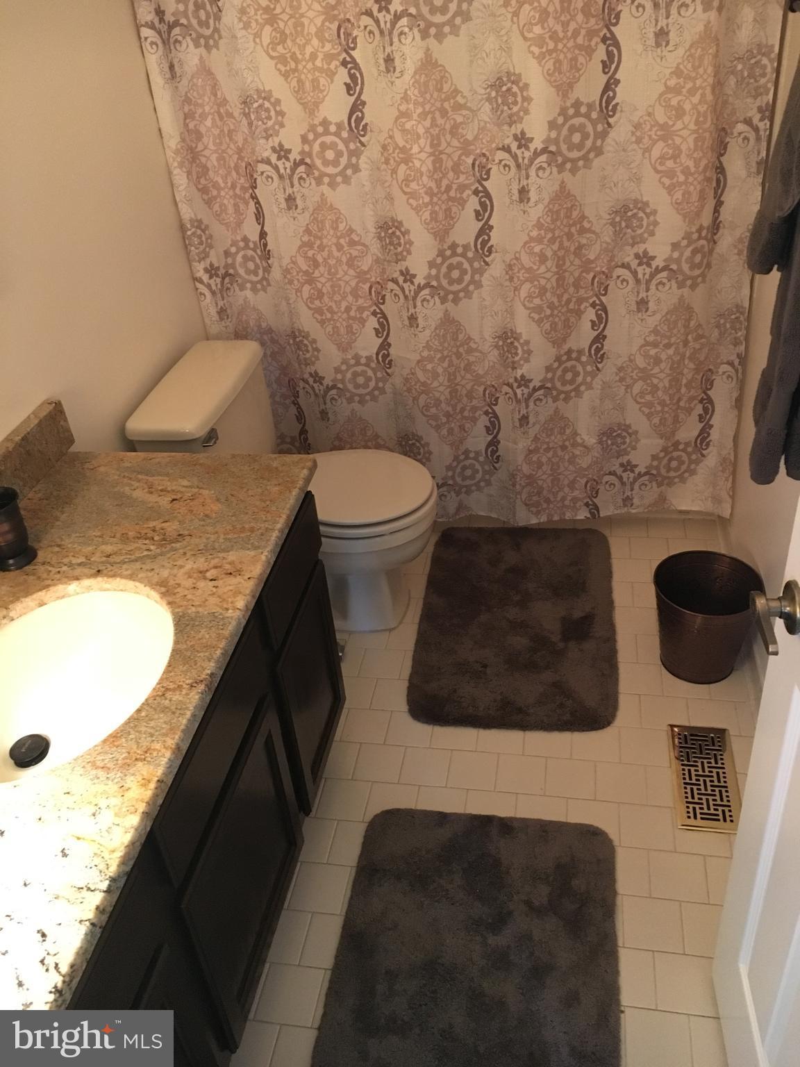 9531 Hallhurst Road Nottingham, MD 21236 - Photo 25 of 30 a bathroom with a granite countertop sink and a toilet