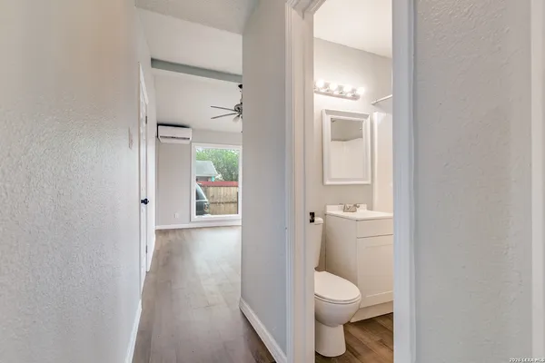 a bathroom with a toilet