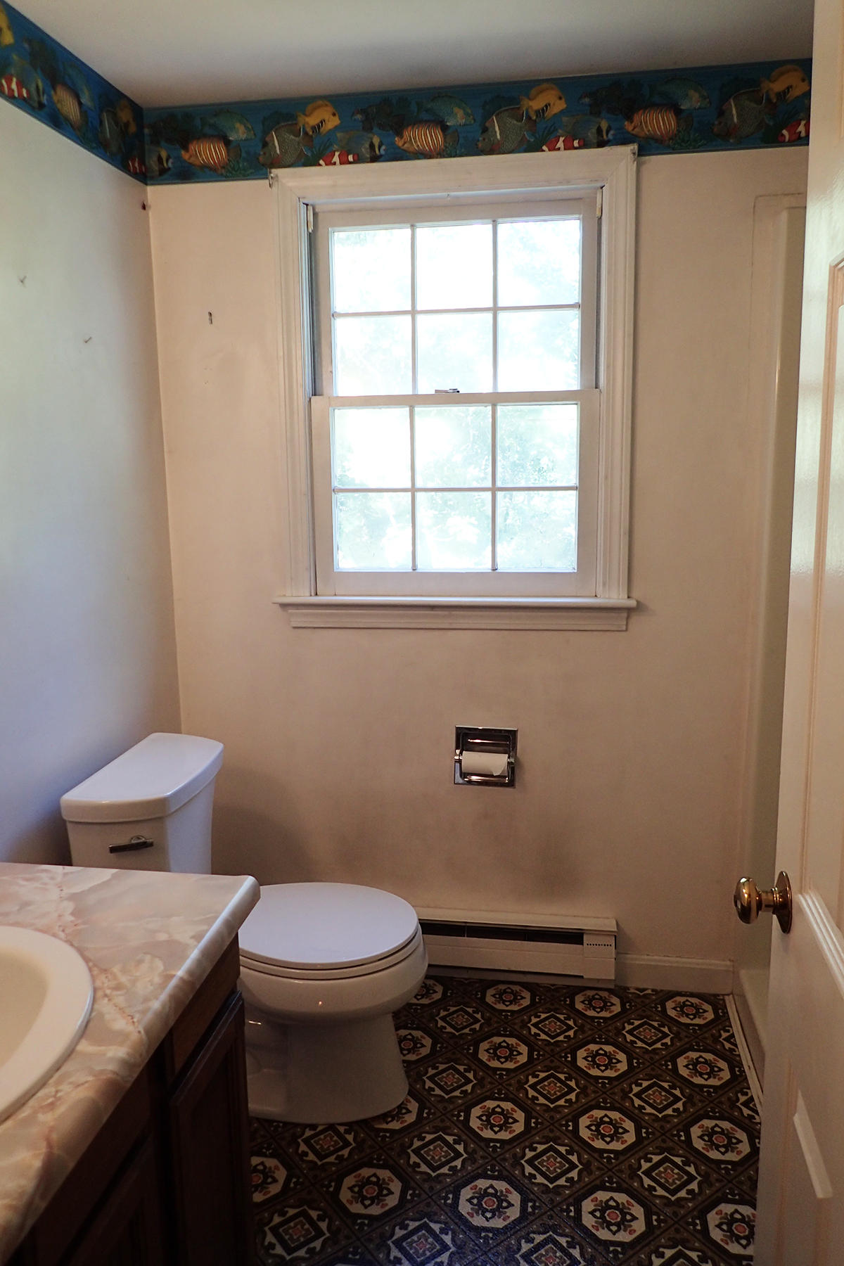 5 Blackfish Road Truro, MA 02666 - Photo 15 of 21 a bathroom with a granite countertop sink and a toilet