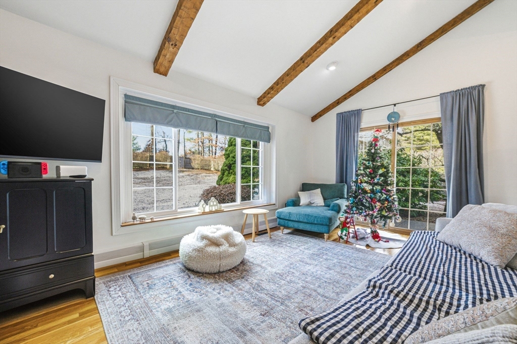6 Montaup Road, Unit 6 Sharon, MA 02067 - Photo 12 of 35 a living room with furniture and a flat screen tv