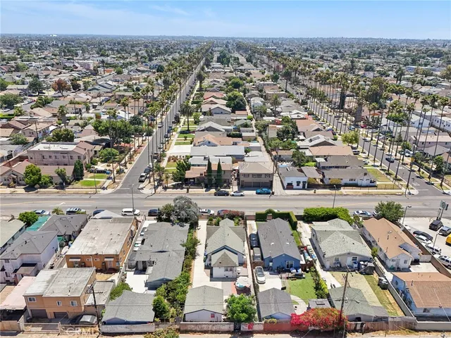 an aerial view of a city