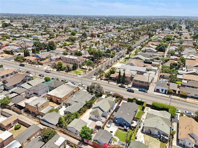 an aerial view of a city