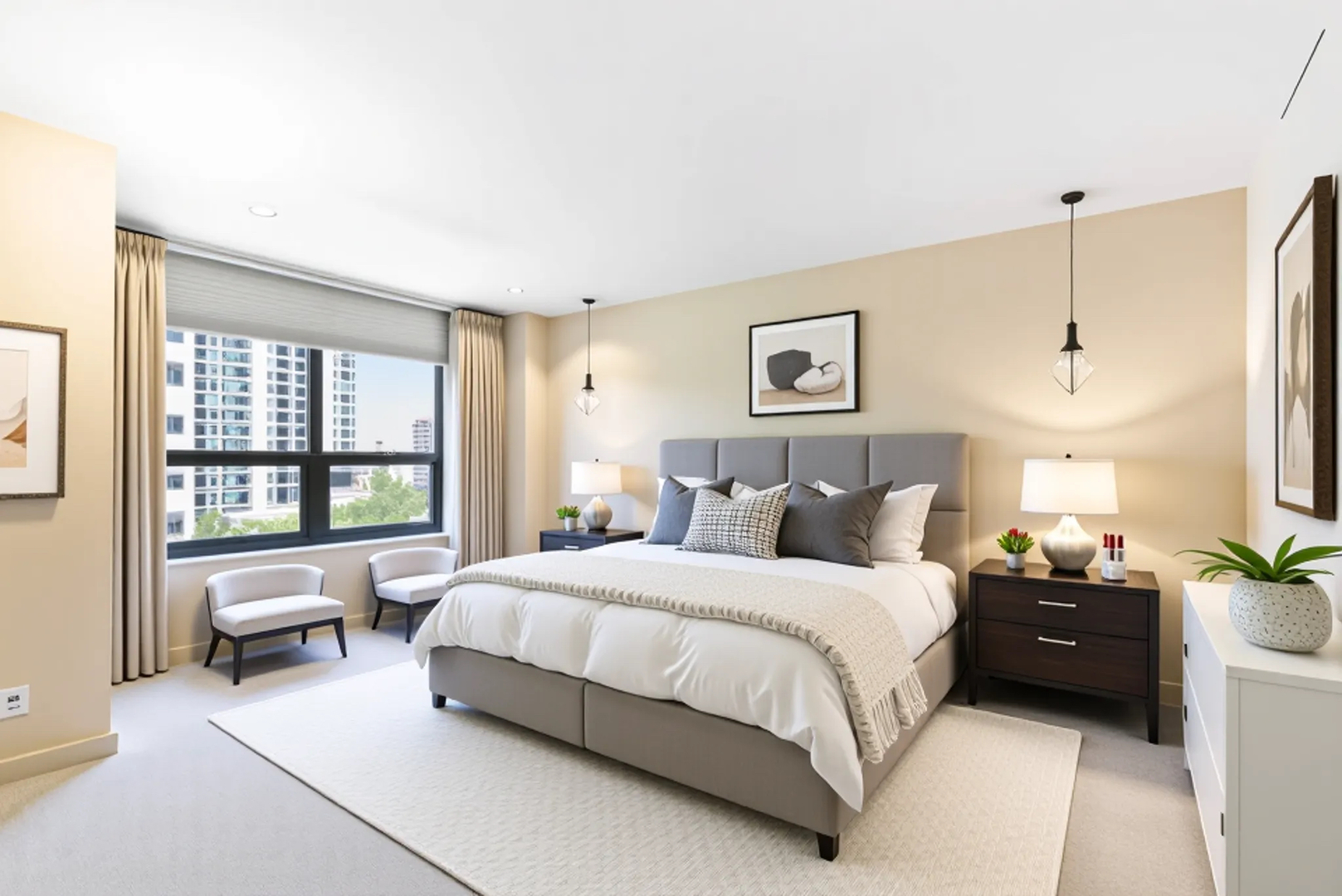 1410 North State Parkway, Unit 10B Chicago, IL 60610 - Photo 10 of 25 a bedroom with a bed and a large window