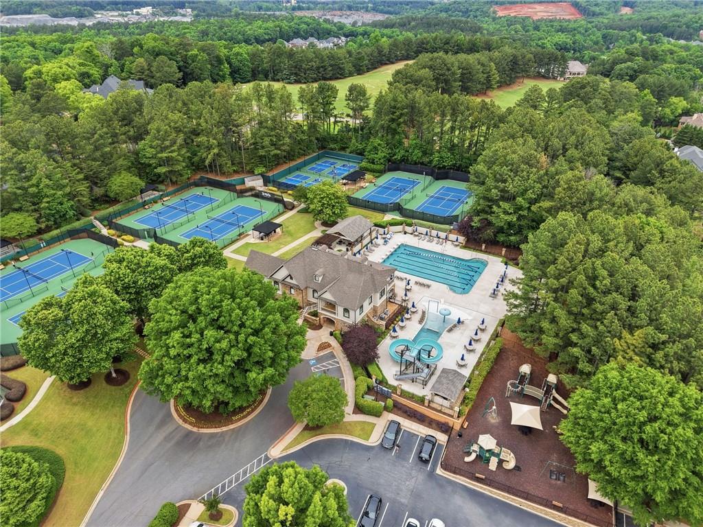 8340 Colonial Place Duluth, GA 30097 - Photo 66 of 74 an aerial view of a house with yard swimming pool and outdoor seating
