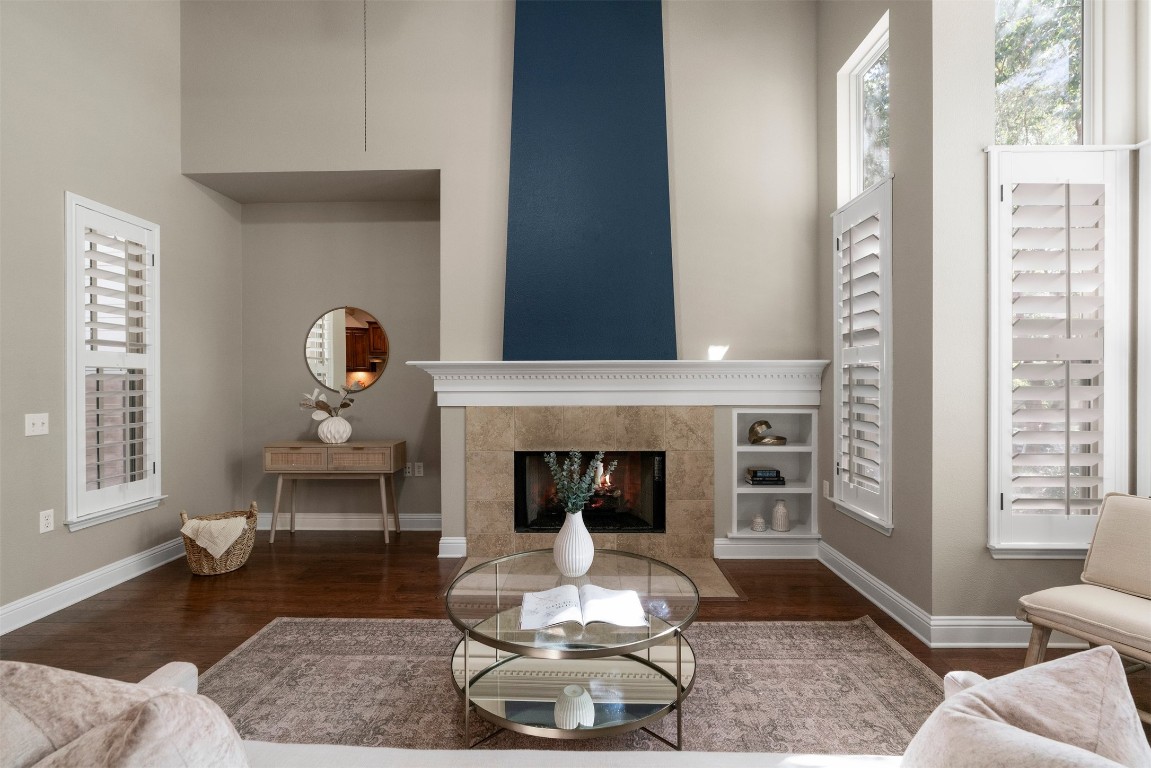 2020 Antone Street Austin, TX 78723 - Photo 11 of 35 a living room with furniture and a fireplace