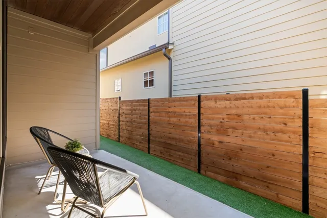a view of outdoor space with seating area