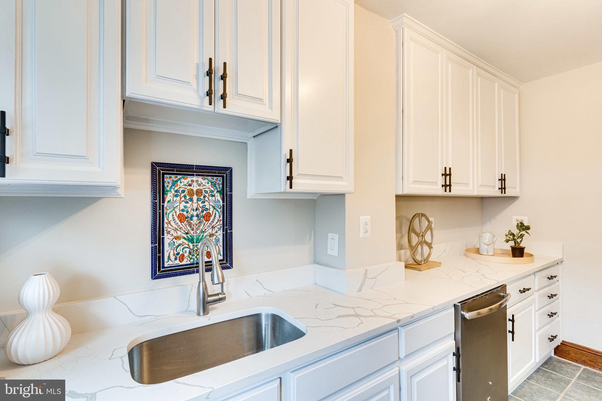 4215 7th Street Northwest Washington, DC 20011 - Photo 15 of 57 Polished white Calacatta quartz countertops