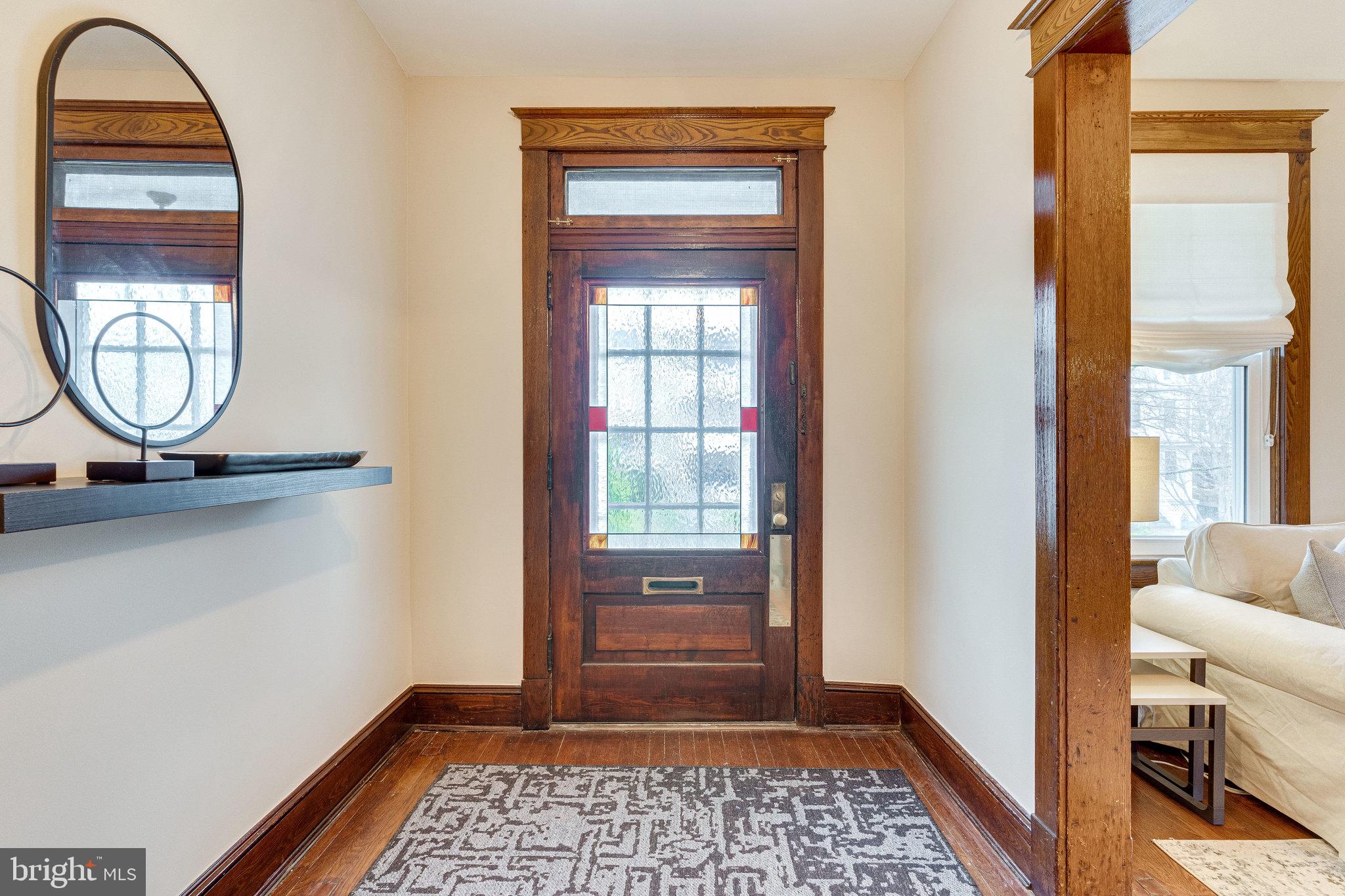 4215 7th Street Northwest Washington, DC 20011 - Photo 3 of 57 Bright and welcoming entryway with stained glass