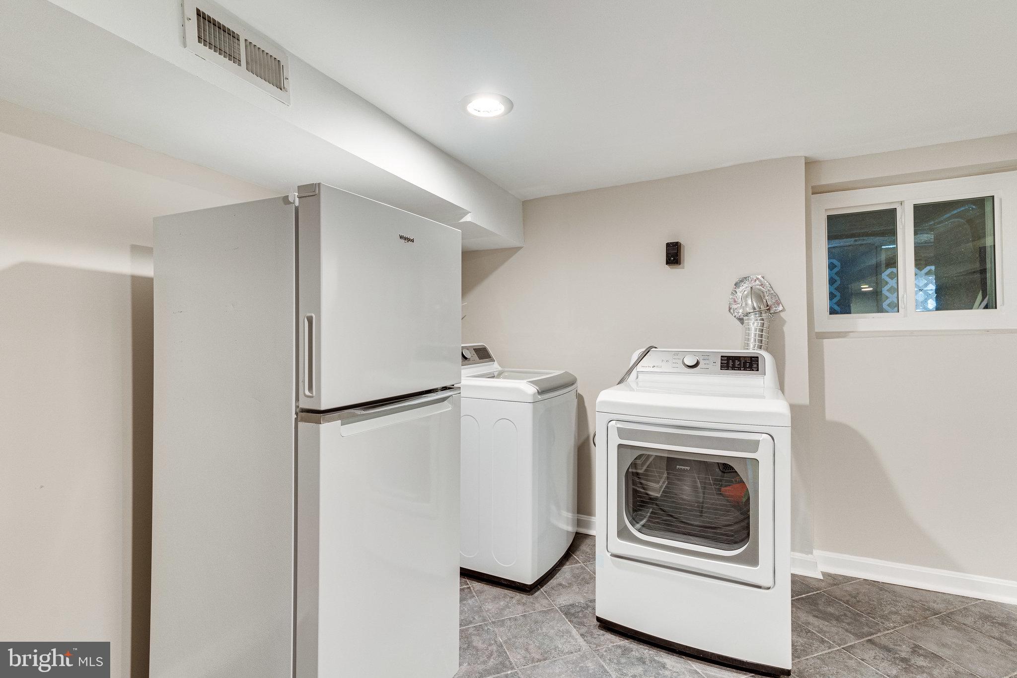 4215 7th Street Northwest Washington, DC 20011 - Photo 48 of 57 Full-size washer and dryer and extra refrigerator