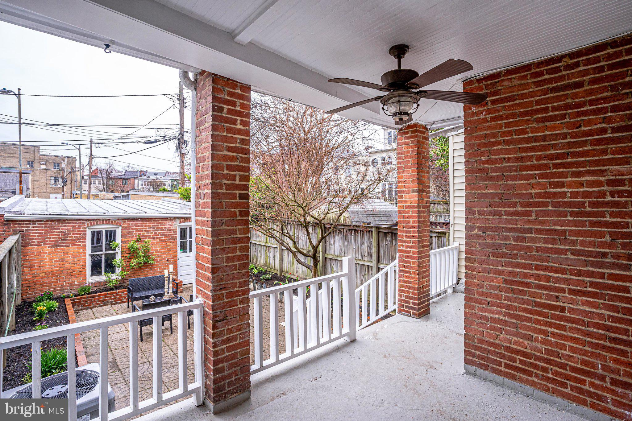 4215 7th Street Northwest Washington, DC 20011 - Photo 51 of 57 Spacious back porch with fan off of dining area