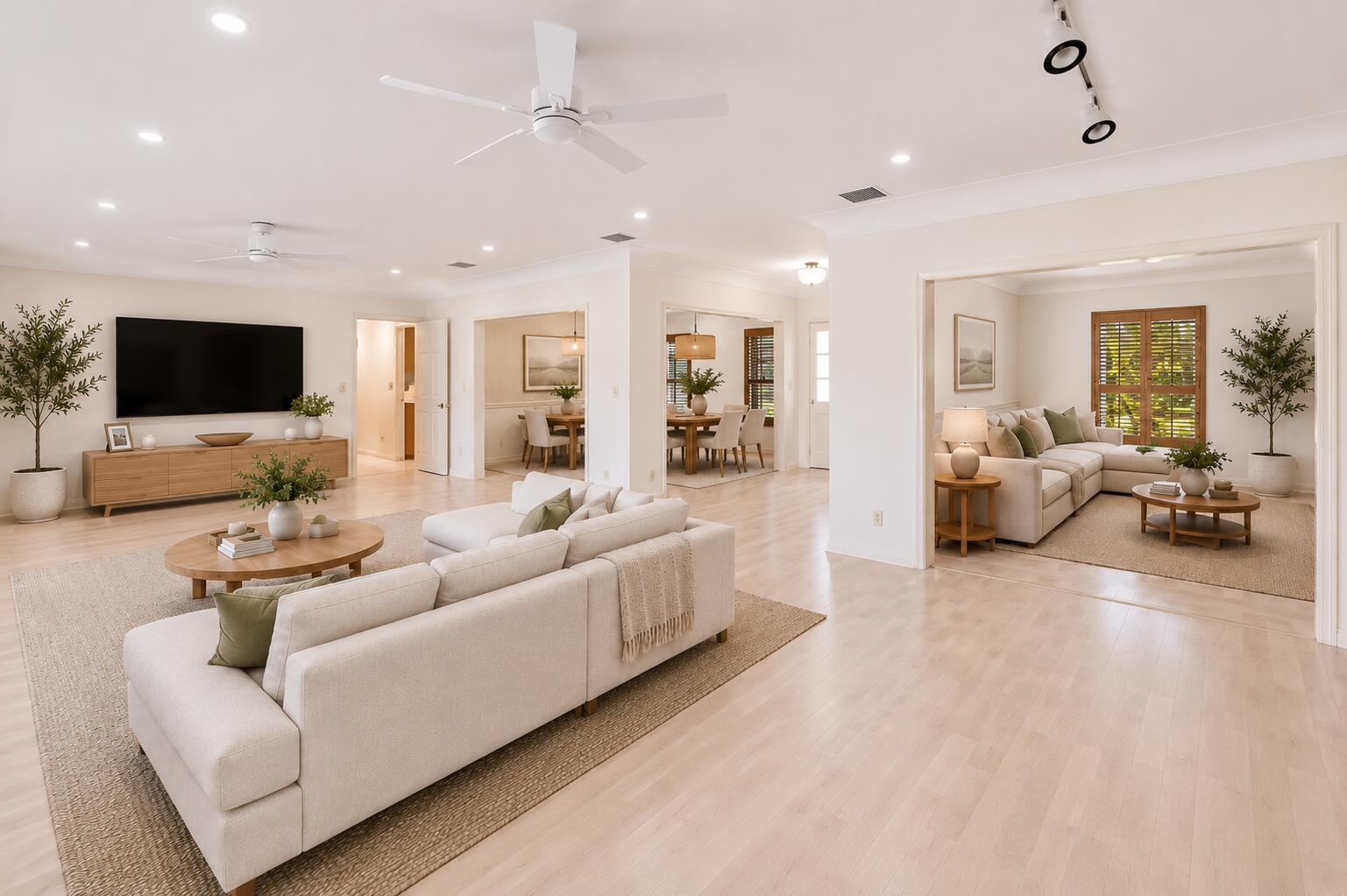1851 Thatch Palm Drive Boca Raton, FL 33432 - Photo 17 of 70 a living room with furniture and a flat screen tv