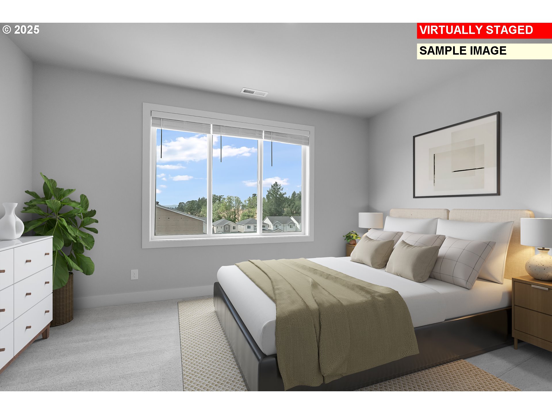 18620 Southwest Solitude Street Beaverton, OR 97007 - Photo 19 of 29 a bedroom with a bed and a large window