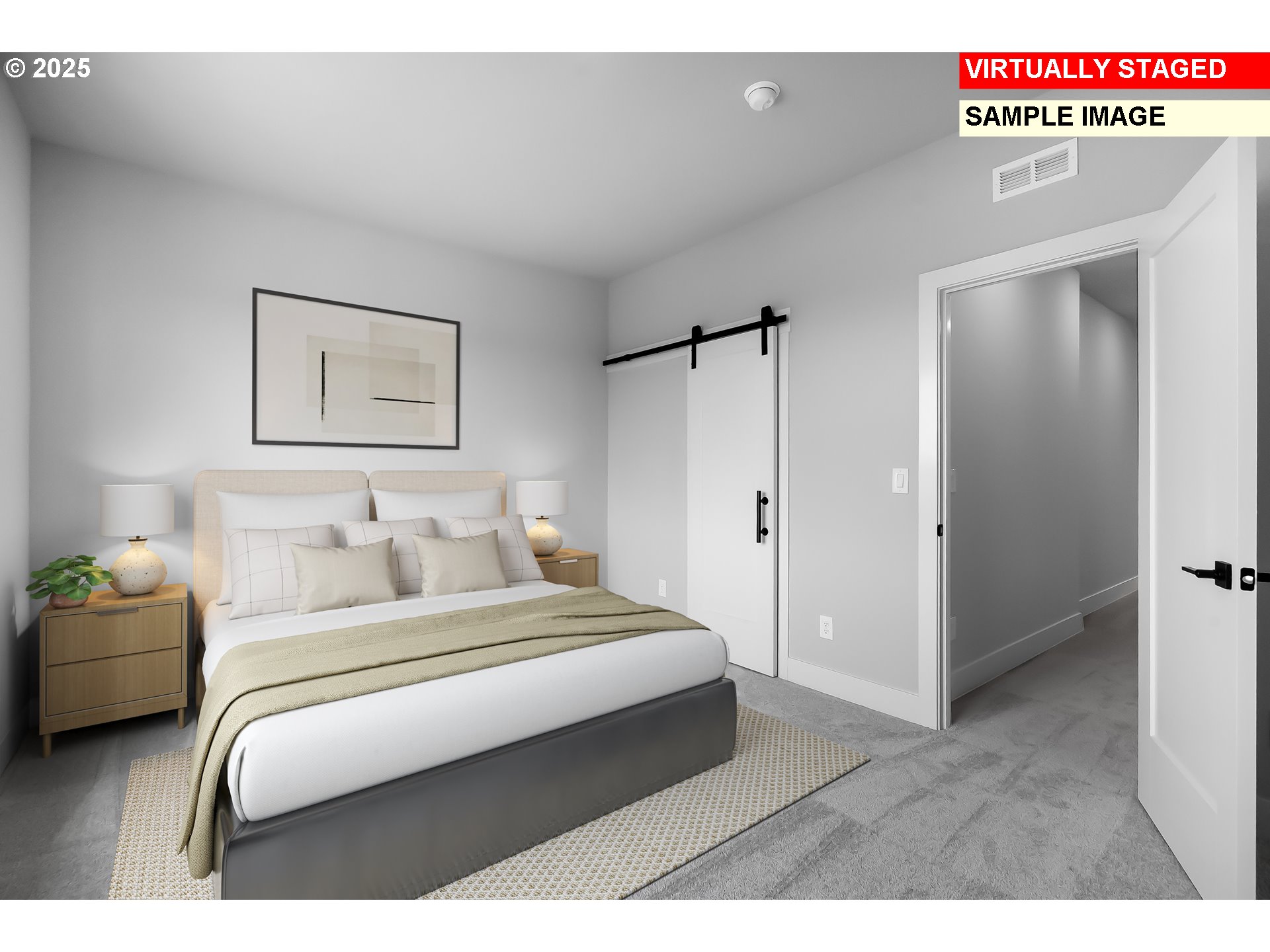 18620 Southwest Solitude Street Beaverton, OR 97007 - Photo 20 of 29 a bedroom with a bed and a painting on the wall