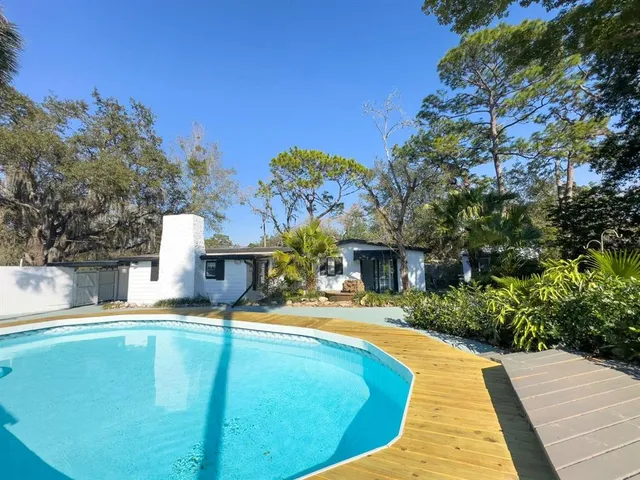 a view of a house with pool