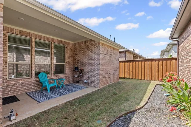 a view of a door with a chair