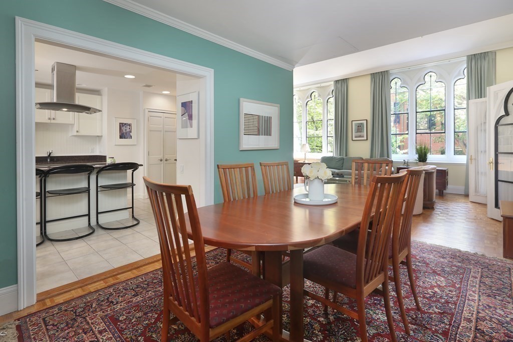 27 Chestnut Street, Unit 1B Boston, MA 02108 - Photo 6 of 14 a view of a dining room with furniture window and outside view