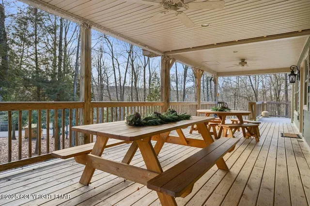 a view of a lake with a yard