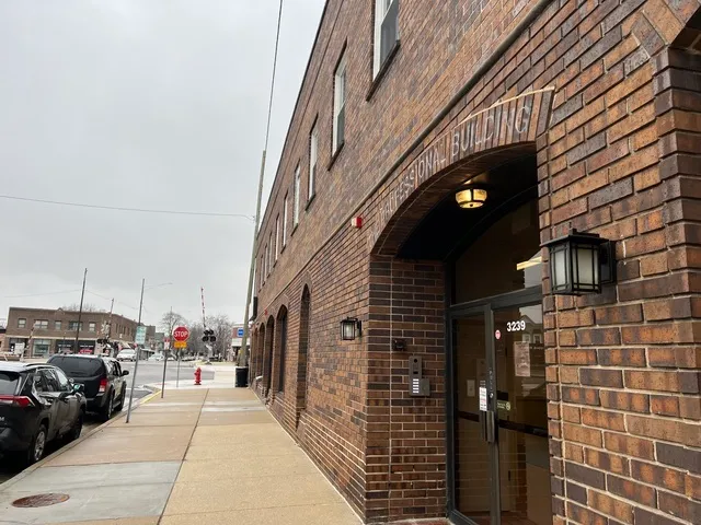 a view of street from balcony