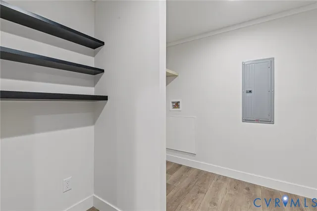 a bathroom with a double vanity sink and mirror