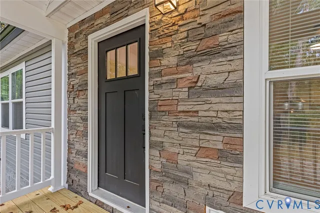 a view of front door of house