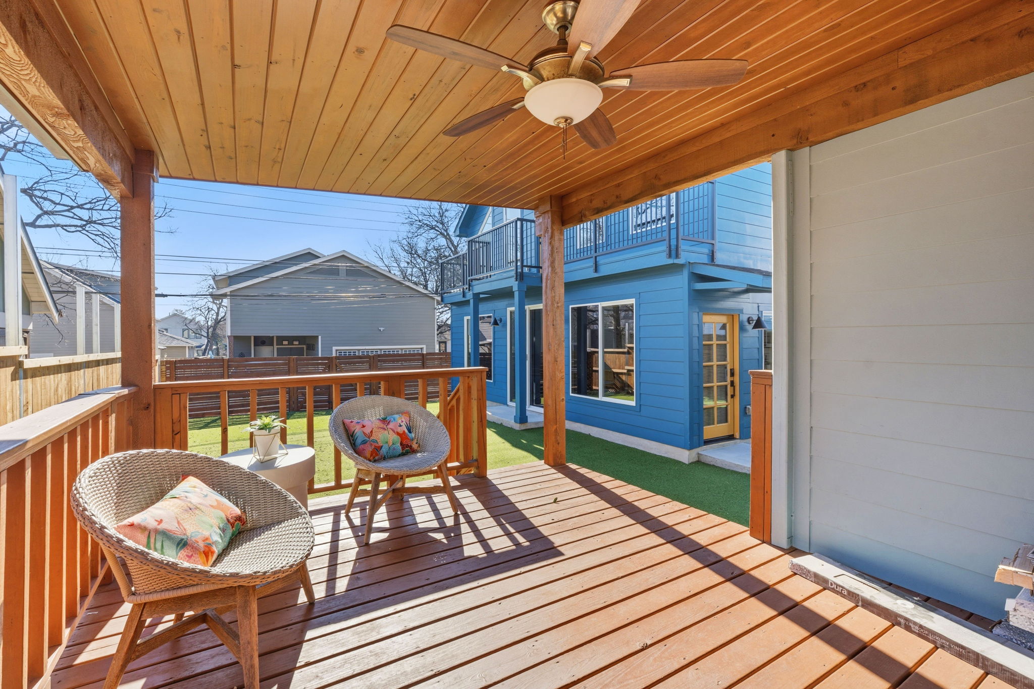 5509 Avenue F Austin, TX 78751 - Photo 24 of 40 The spacious covered back porch offers a private outdoor living space for relaxing and entertaining.
