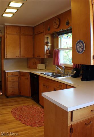 441 Rosedale Street Ravenna, OH 44266 - Photo 8 of 17 Great Galley kitchen with all the cupboard space with built ins, you have ever dreamed of!! Plus new Wood Laminate floors