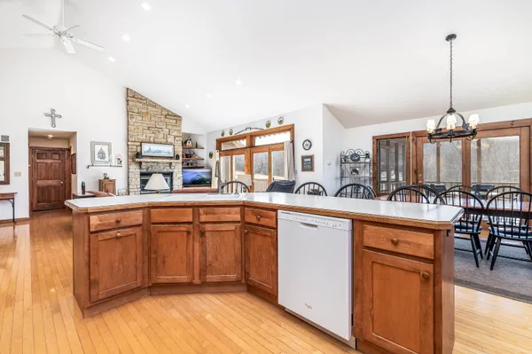 a view of an outdoor space and a yard