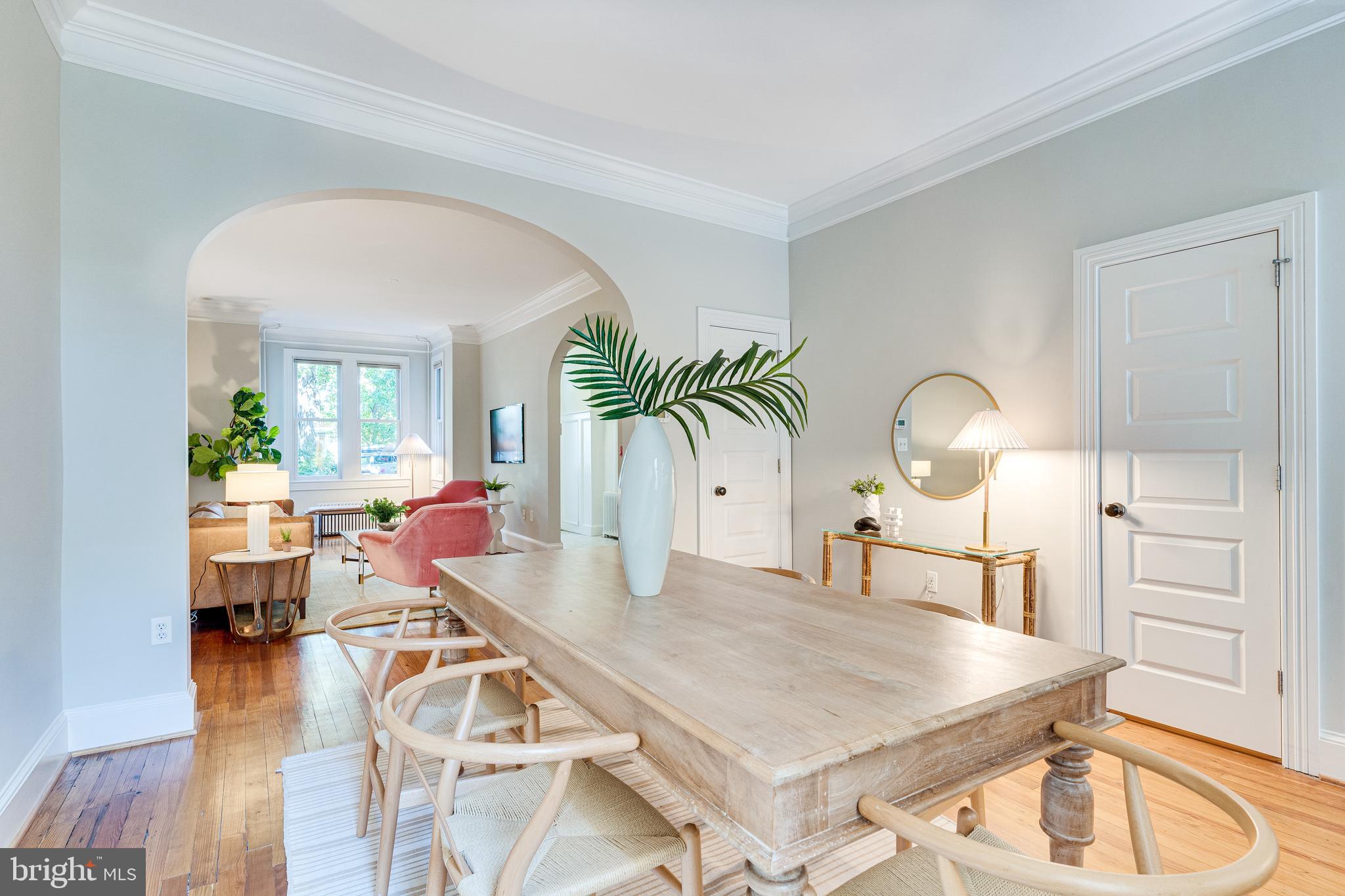 139 12th Street Northeast Washington, DC 20002 - Photo 12 of 50 a living room with furniture a dining table and a potted plant
