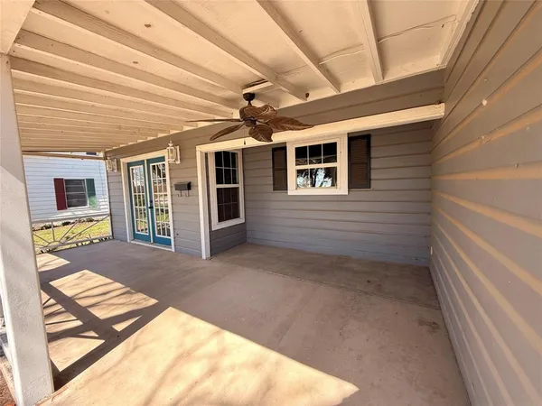 a view of a porch