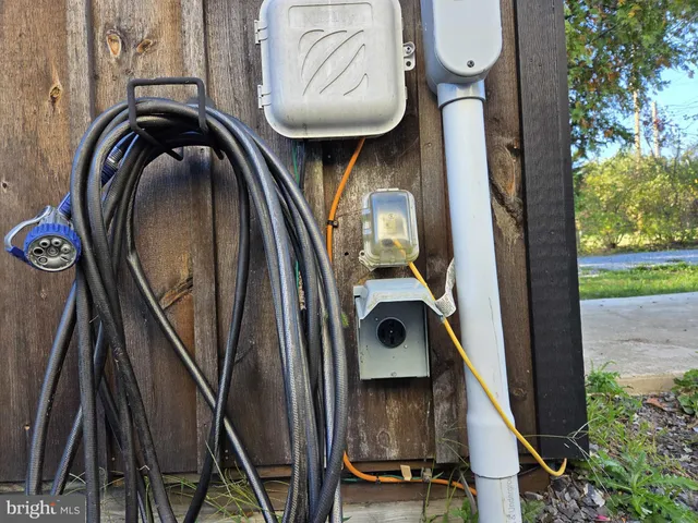 a view of a wooden door