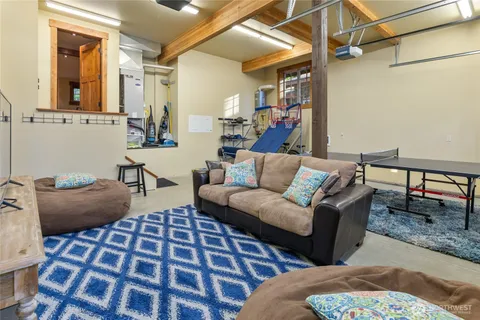 a view of lake with mountain