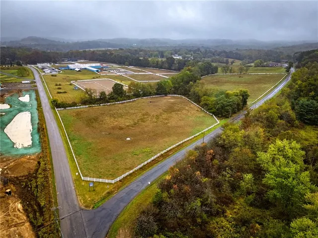 a view of a swimming pool and an ocean view