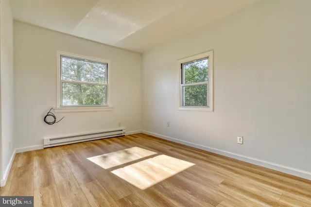 an empty room with a window