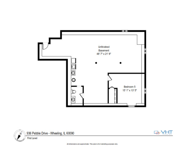 936 Pebble Drive Wheeling, IL 60090 - Photo 27 of 27 a picture of a floor plan