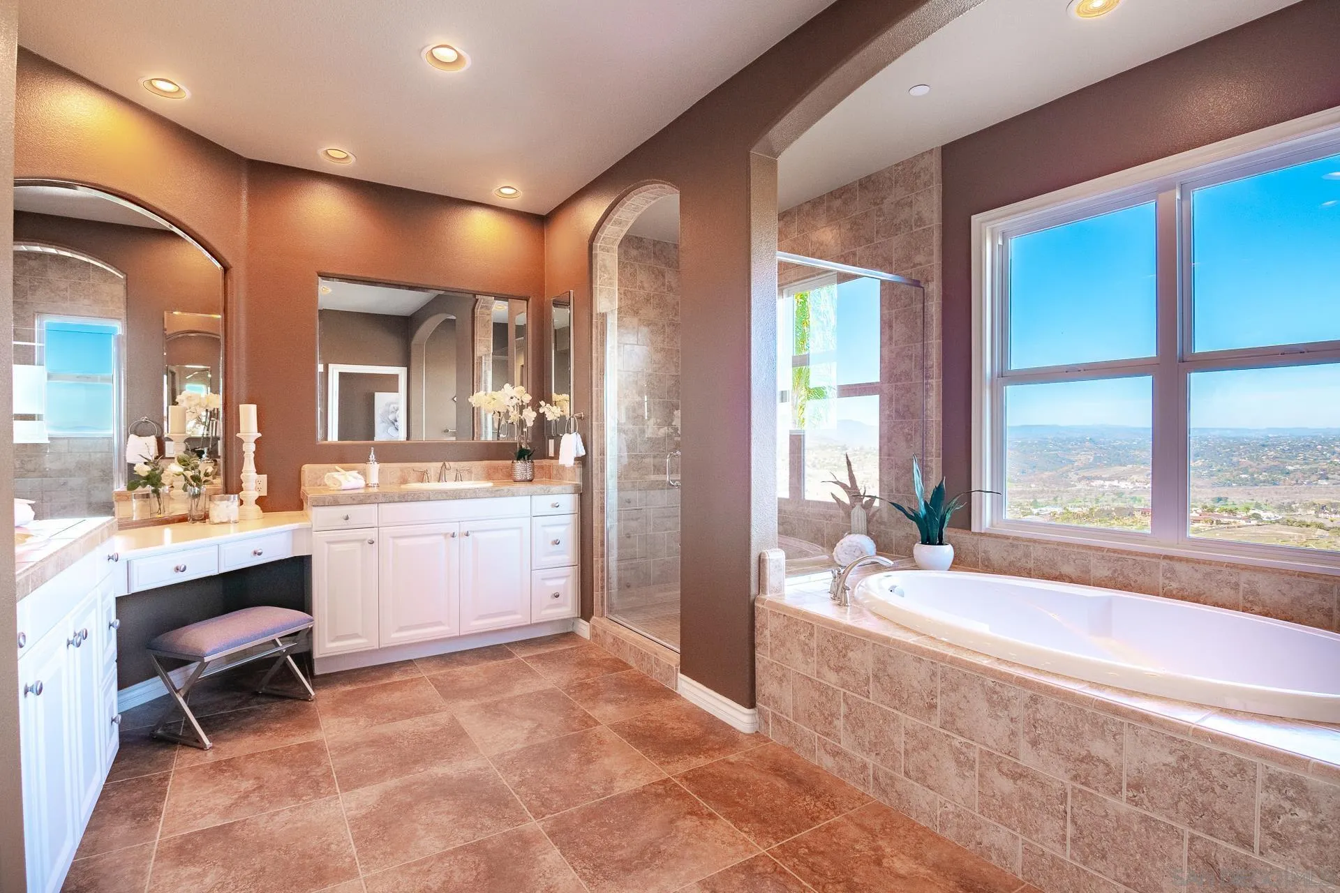 1219 Vista De Lomas Bonsall, CA 92003 - Photo 23 of 47 a large spacious bathroom with a large tub and shower
