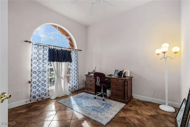 a room with painting and a table