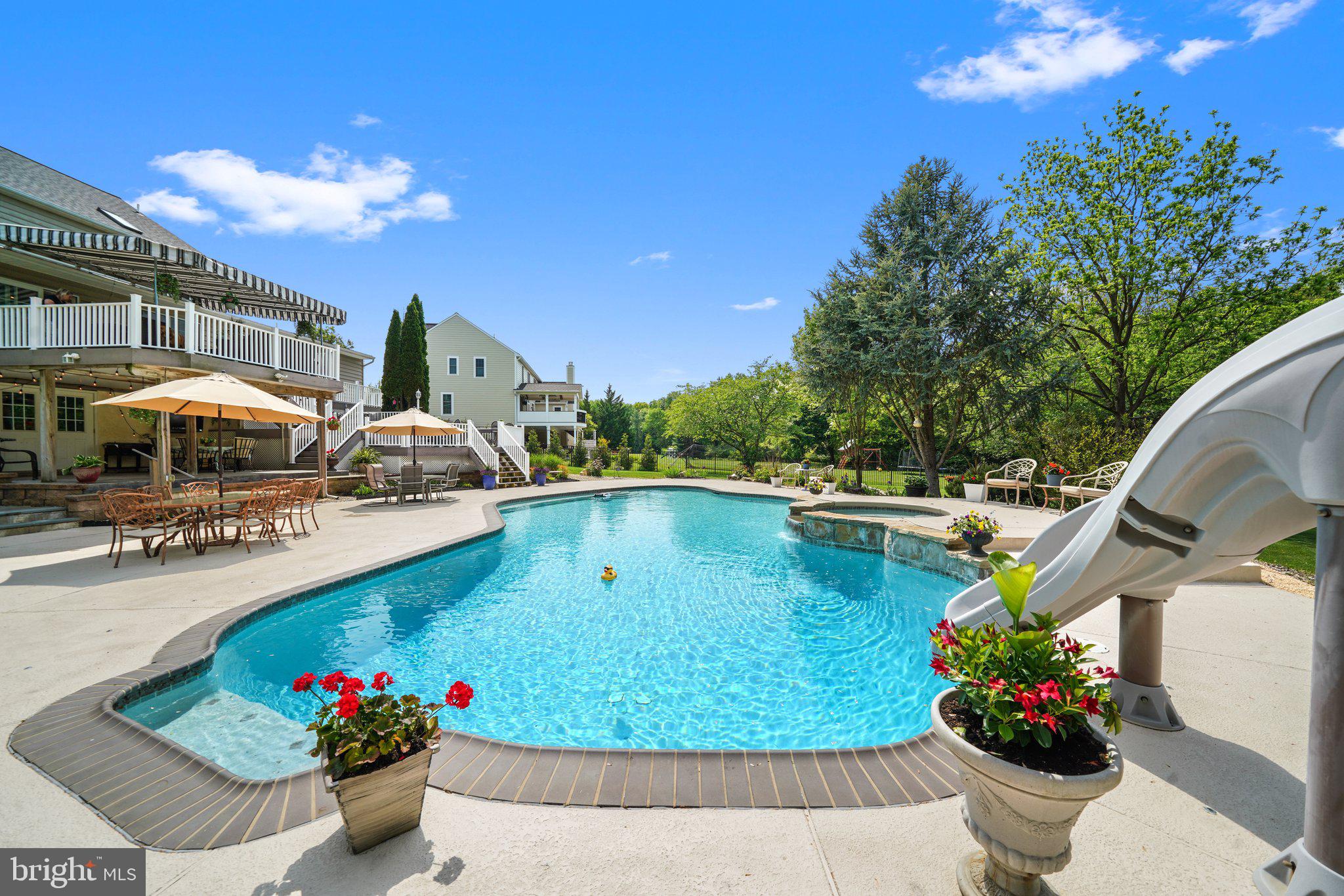 14 Clover Mill Lane Malvern, PA 19355 - Photo 63 of 93 Pool w/Swim Out Area and slide