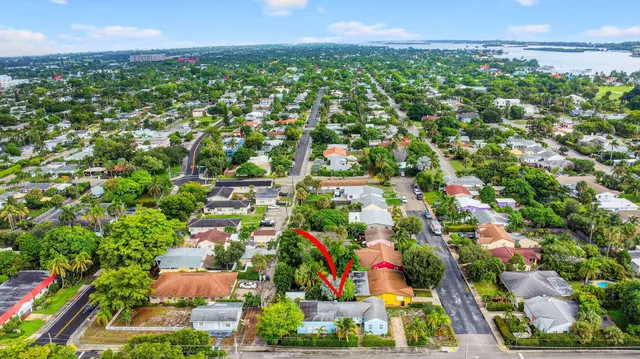 an aerial view of multiple house