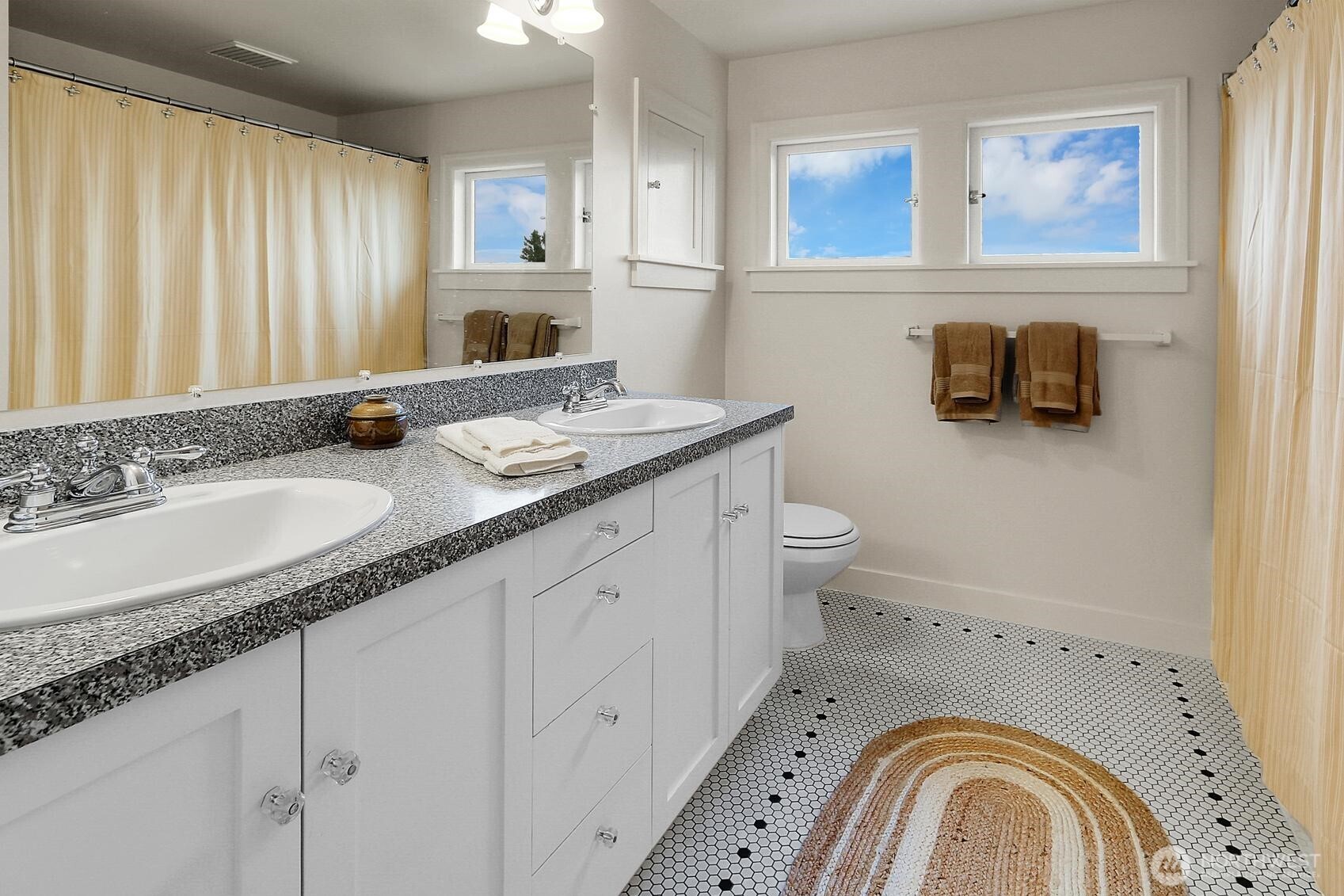 6535 Sycamore Avenue Northwest Seattle, WA 98117 - Photo 8 of 23 a bathroom with a sink and a mirror