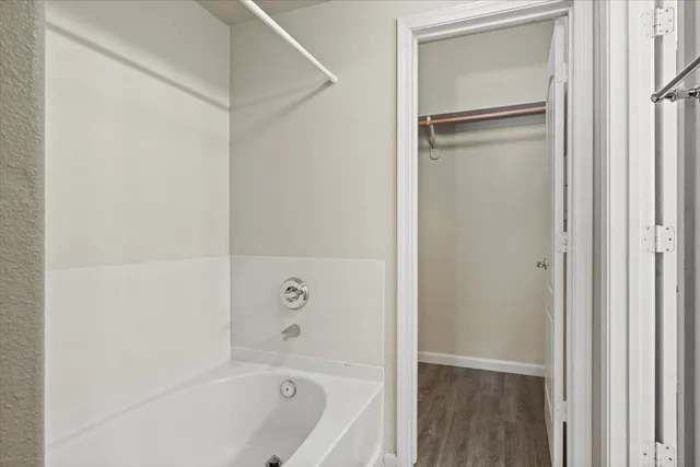 a view of entryway with wooden floor