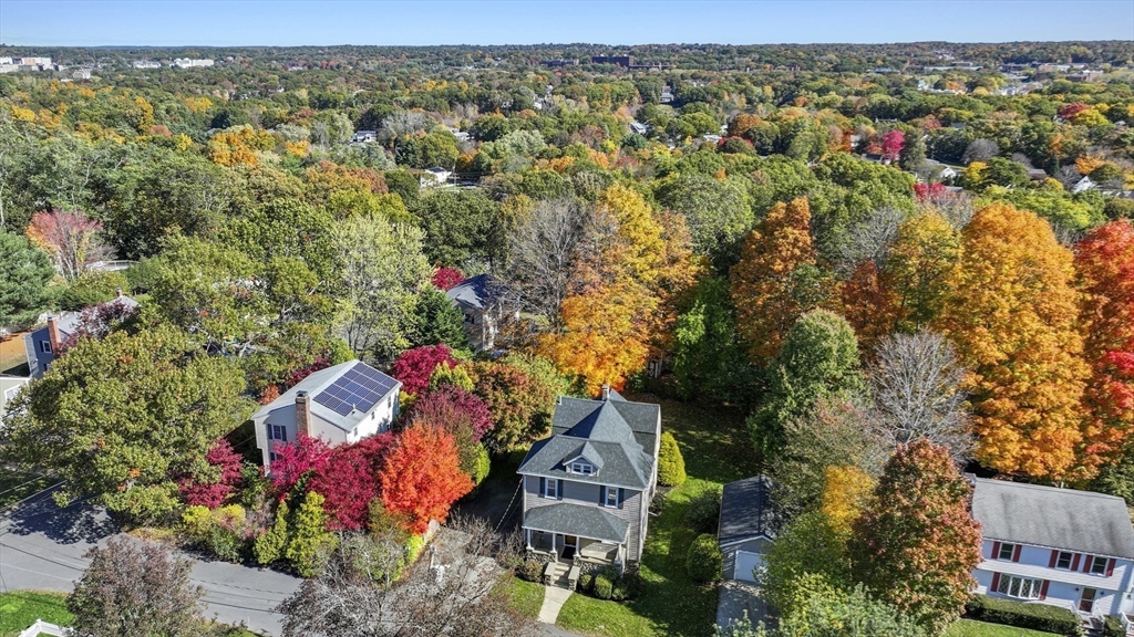 3 Laurel Street Woburn, MA 01801 - Photo 40 of 40 an aerial view of a house with a yard