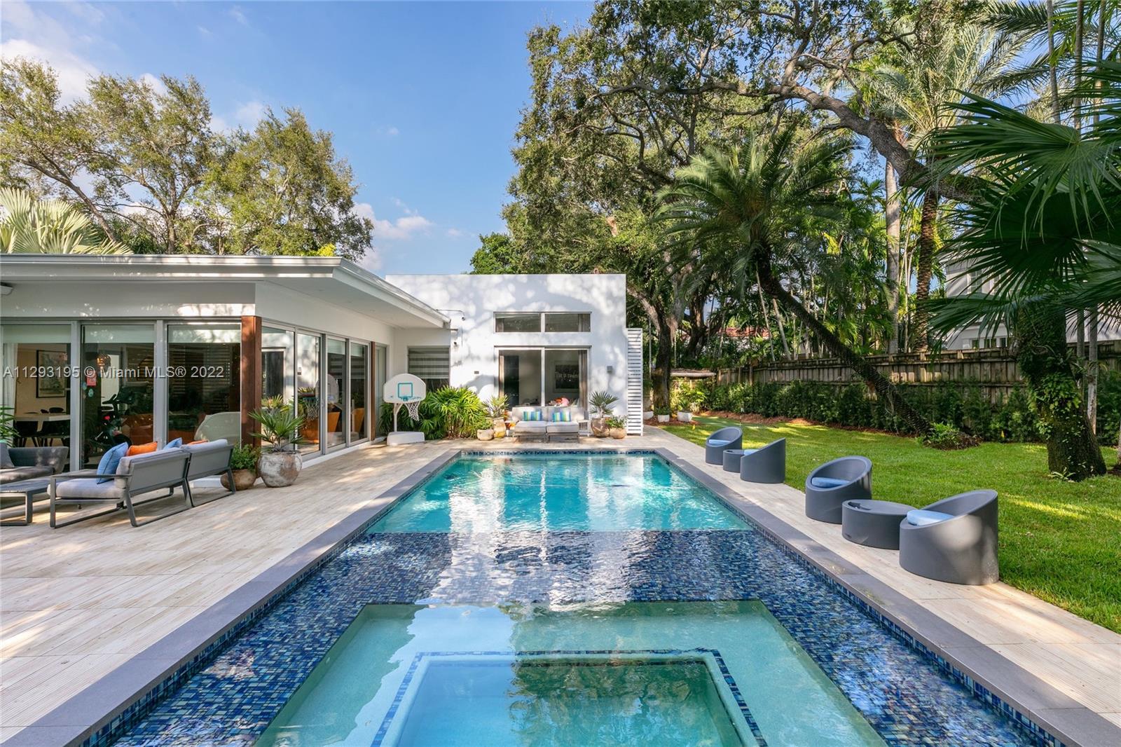 1666 Tigertail Avenue Miami, FL 33133 - Photo 31 of 41 a view of a house with swimming pool and sitting area