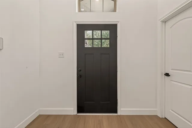 a view of an entryway of a house