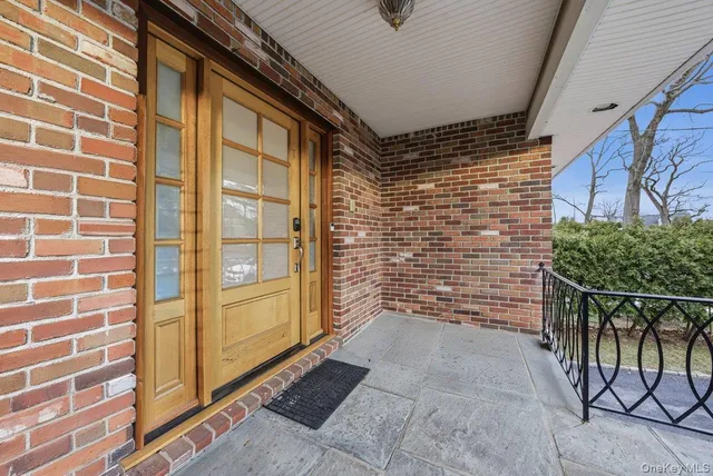 a view of front door of house